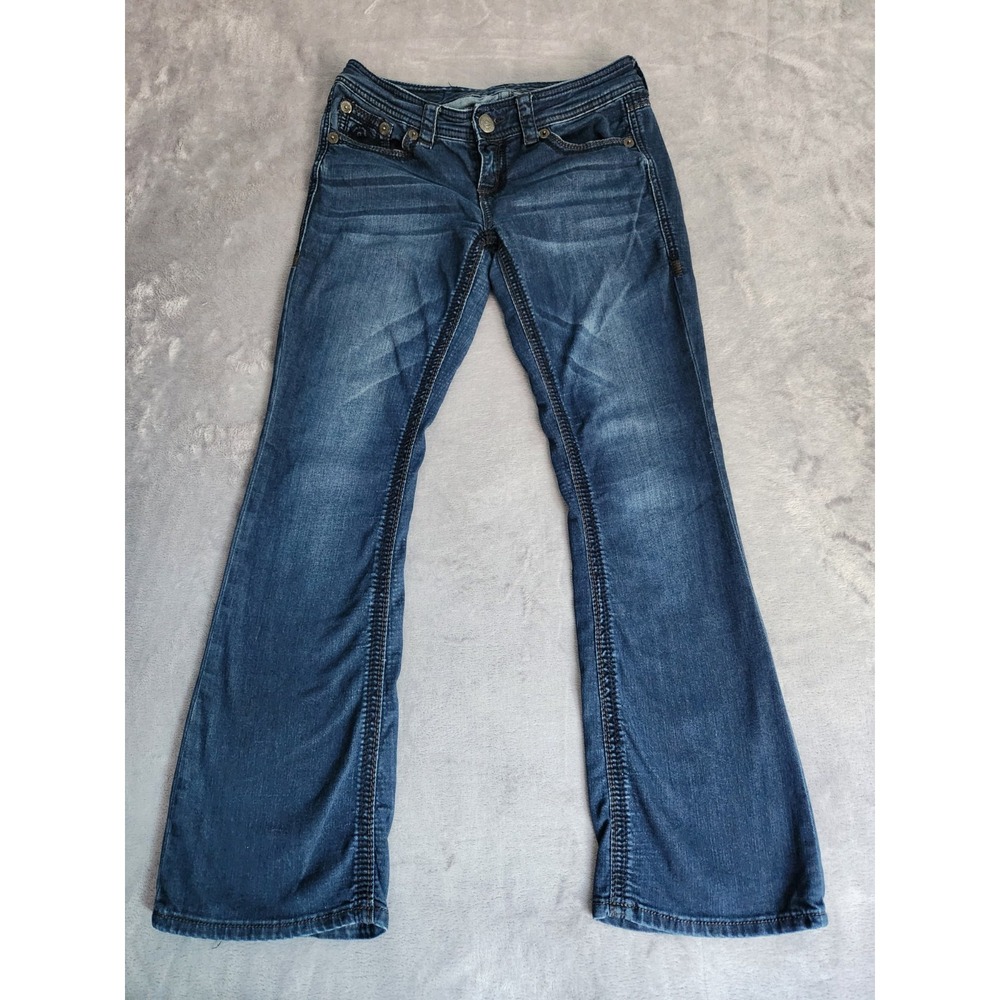 Vintage 7 Seven Y2k Jeans Womens 8 Boot Cut Stretch Flare Low Rise USA Soft